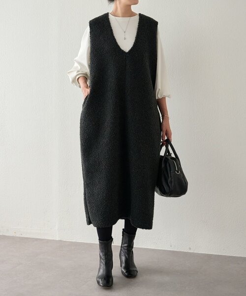 新品 ビアズリー シャンプレージャンパースカート BEARDSLEY（ビアズリー） シャンブレージャンパースカート （black）