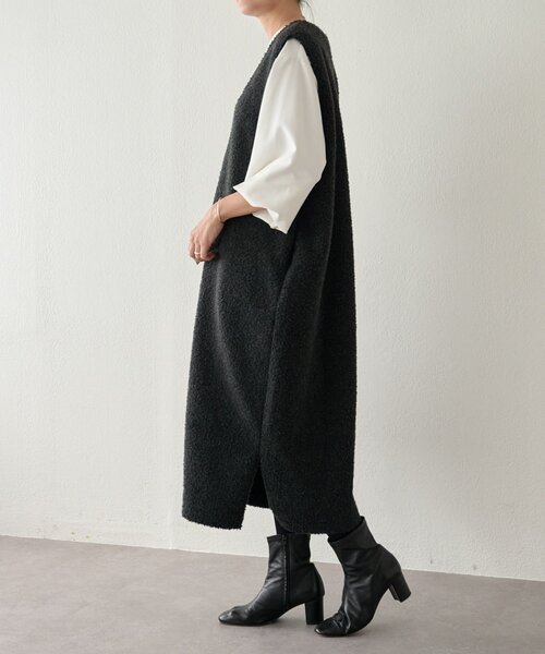 BEARDSLEY（ビアズリー）の「ボアジャンスカ（ジャンパースカート・レディース・チャコールグレー・FREE）」の6枚目の写真