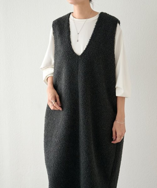 BEARDSLEY（ビアズリー）の「ボアジャンスカ（ジャンパースカート・レディース・チャコールグレー・FREE）」の8枚目の写真