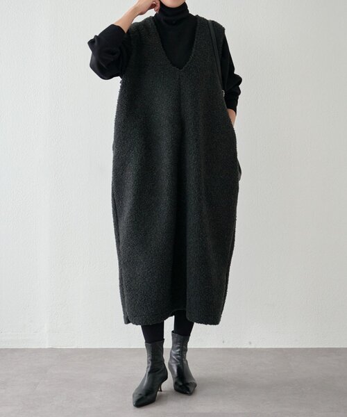 BEARDSLEY（ビアズリー）の「ボアジャンスカ（ジャンパースカート・レディース・チャコールグレー・FREE）」の14枚目の写真