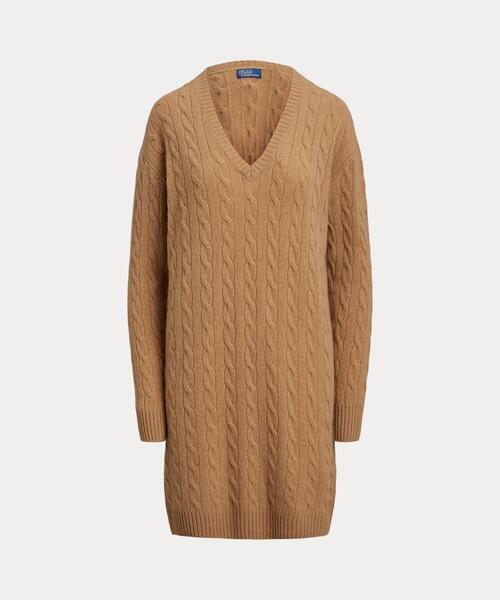 ■美品RALPH LAUREN ウールカシミヤノースリーブフレアワンピース 9号 中古・古着通販】RALPH LAUREN (ラルフローレン) ウール