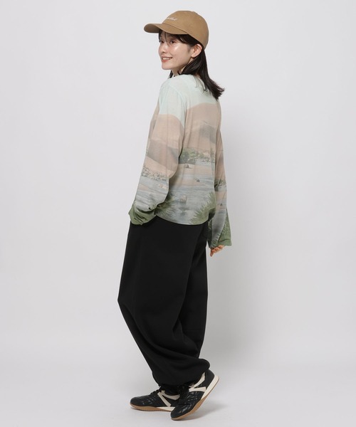 niko and...（ニコアンド）の「ランドスケープロングTシャツ（Tシャツ/カットソー・レディース・ライトブルー/ベージュ/グリーン・FREE）」の7枚目の写真