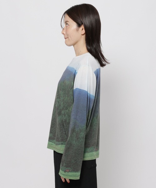 niko and...（ニコアンド）の「ランドスケープロングTシャツ（Tシャツ/カットソー・レディース・ライトブルー/ベージュ/グリーン・FREE）」の17枚目の写真