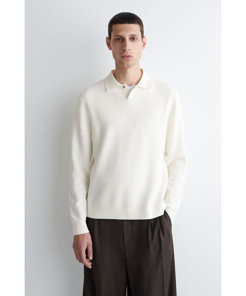 ハニカムニットポロシャツ