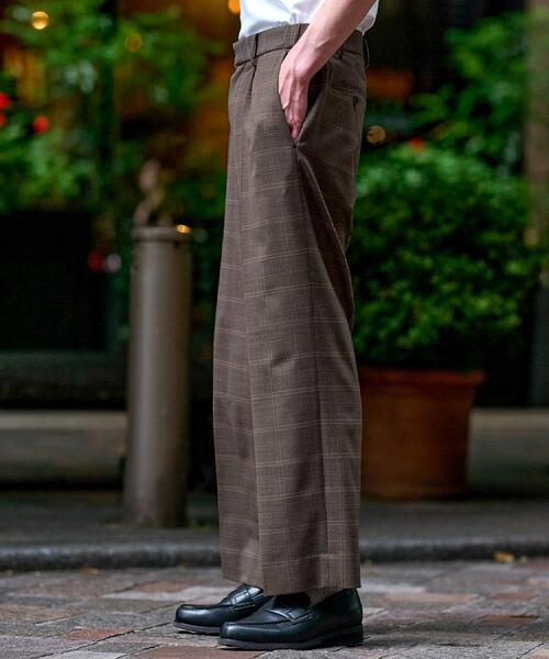 DRESSTERIOR（ドレステリア）の「【セットアップ可】2WAYストレッチ チェック SET UP ワイドパンツ（その他パンツ・メンズ・ブラウン系2・76/79/82/85）」の7枚目の写真