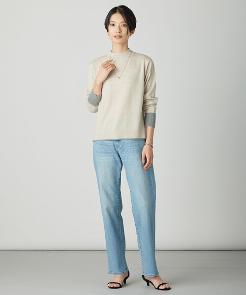 J.PRESS（ジェイプレス）の「SOFT TOUCH WOOL ブロッキング ニット（ニット/セーター・レディース・ベージュ系/ライトグレー系/ブラウン系・LARGE/MEDIUM）」の13枚目の写真