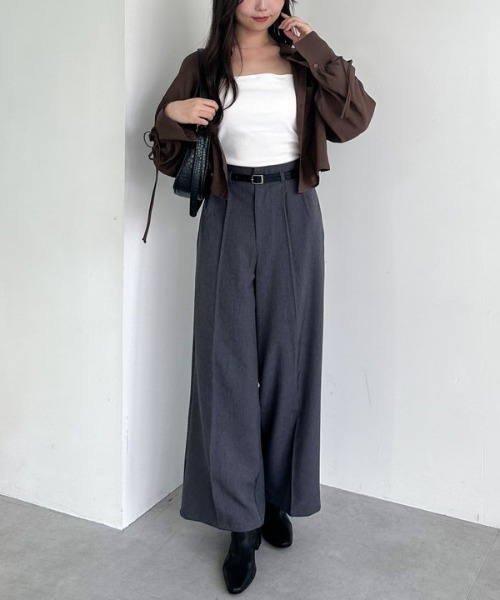 archives（アルシーヴ）の「ドロストスリーブショートシャツ（シャツ/ブラウス・レディース・ブルー/ブラウン/アイボリー・MEDIUM）」の7枚目の写真