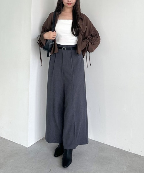 archives（アルシーヴ）の「ドロストスリーブショートシャツ（シャツ/ブラウス・レディース・ブルー/ブラウン/アイボリー・MEDIUM）」の8枚目の写真