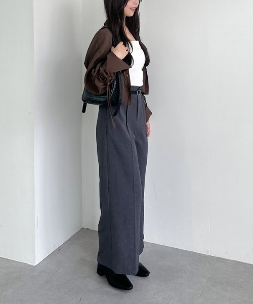 archives（アルシーヴ）の「ドロストスリーブショートシャツ（シャツ/ブラウス・レディース・ブルー/ブラウン/アイボリー・MEDIUM）」の9枚目の写真