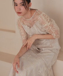 haremode | フローラルレイヤードチュール パーティードレス オケージョンドレス(ドレス)