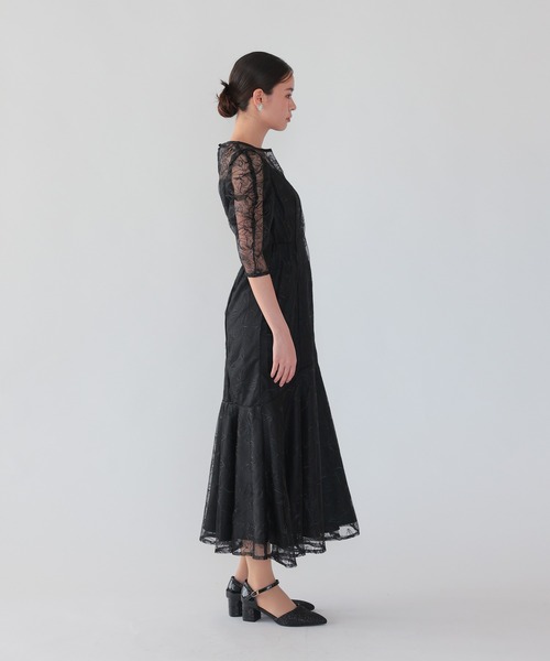 haremode（ハレモード）の「フローラルレイヤードチュールドレス（ドレス・レディース・ベージュ/ブラウン/ブラック・S/M）」の18枚目の写真