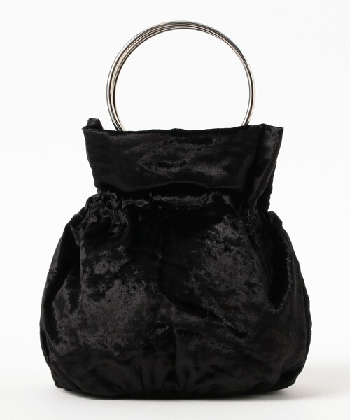 B:MING by BEAMS（ビーミングバイビームス）の「BAGMATI / 巾着 ベロア バッグ（ショルダーバッグ・レディース・ブラック/ブラウン系その他・ONE SIZE）」の4枚目の写真