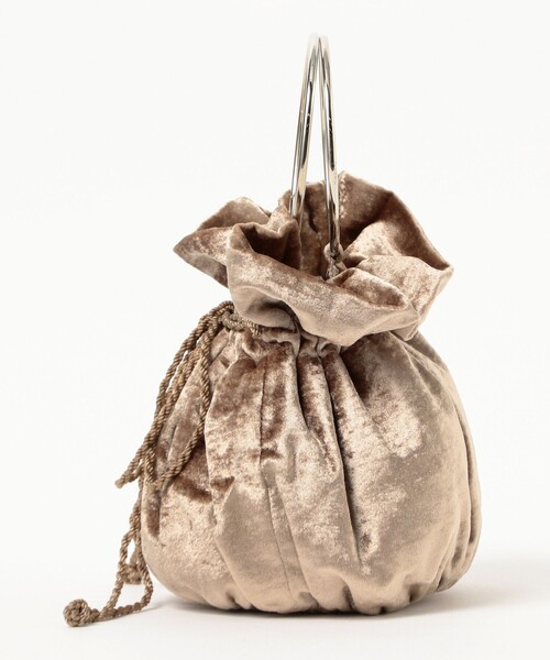 B:MING by BEAMS（ビーミングバイビームス）の「BAGMATI / 巾着 ベロア バッグ（ショルダーバッグ・レディース・ブラック/ブラウン系その他・ONE SIZE）」の9枚目の写真