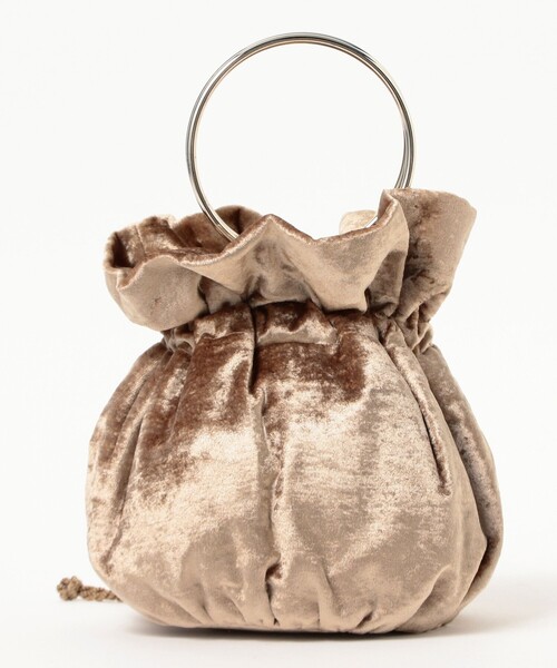 B:MING by BEAMS（ビーミングバイビームス）の「BAGMATI / 巾着 ベロア バッグ（ショルダーバッグ・レディース・ブラック/ブラウン系その他・ONE SIZE）」の7枚目の写真