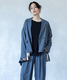バックタックダブルブレストジャケット