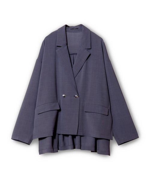 セール】バックタックダブルブレストジャケット（テーラードジャケット