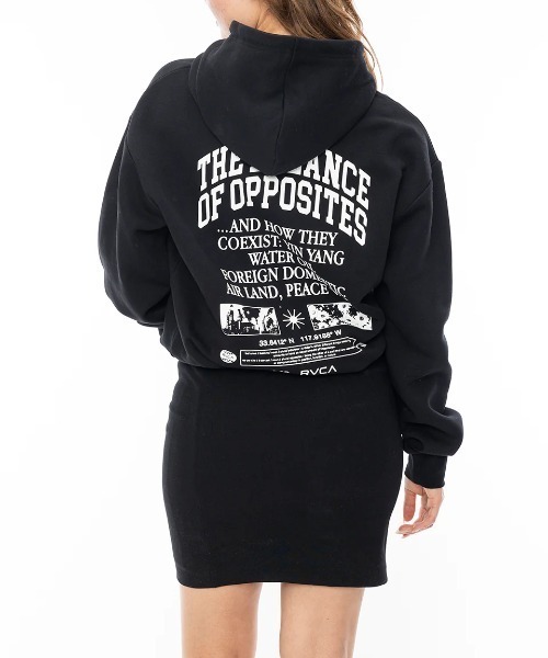 RVCA（ルーカ）の「【RVCA/ルーカ】24AW PASTE UP HOODIE DRES/タイトスカートワンピース（ワンピース・レディース・ブラック/ホワイト・SMALL/MEDIUM）」の12枚目の写真