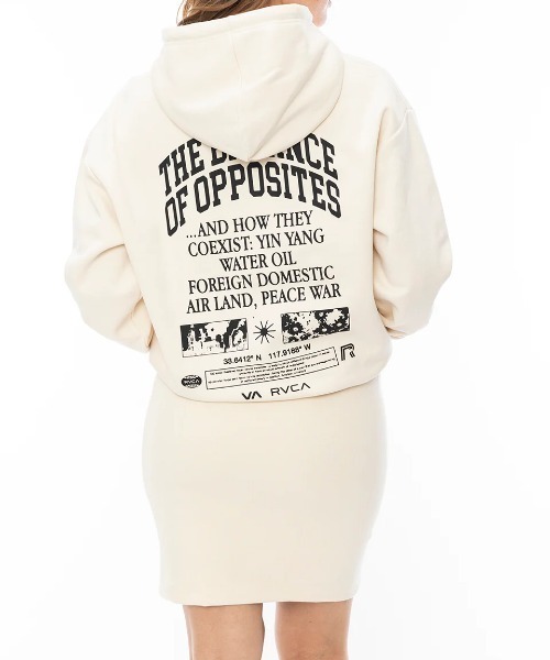 RVCA（ルーカ）の「【RVCA/ルーカ】24AW PASTE UP HOODIE DRES/タイトスカートワンピース（ワンピース・レディース・ブラック/ホワイト・SMALL/MEDIUM）」の3枚目の写真
