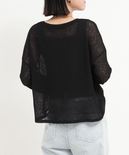 MICO COULIER（ミコクリエ）の「スラブジャージーリラックスプルオーバーカットソー（Tシャツ/カットソー・レディース・ブラウン/ライトグレー/ブラック・38）」の18枚目の写真