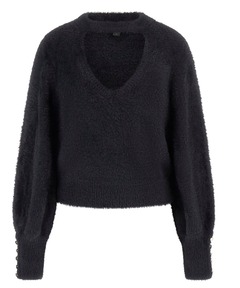 Long Sleeves Mn Yuki Fuz Cut-Out Sweater