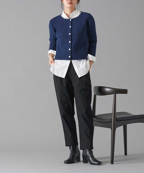 Tuche(トゥシェ)の「Tuche/トゥシェ テーパードパンツ レーヨン混素材 ストレッチ アンクル丈(その他パンツ・レディース・ブラック/オリーブ/ネイビー/ベージュ・MEDIUM/LARGE/X-LARGE)」の1枚目の写真