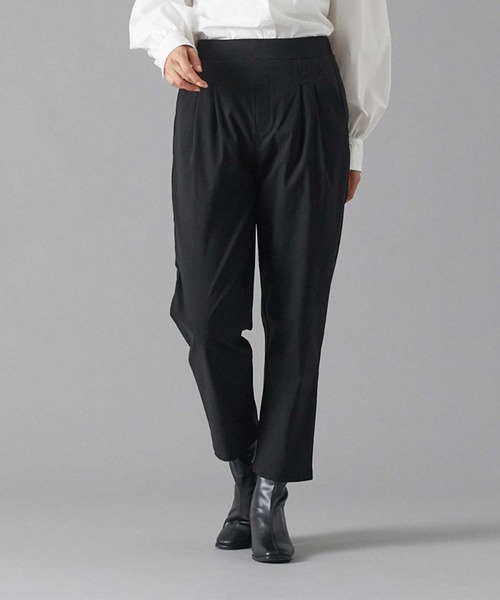 Tuche(トゥシェ)の「Tuche/トゥシェ テーパードパンツ レーヨン混素材 ストレッチ アンクル丈(その他パンツ・レディース・ブラック/オリーブ/ネイビー/ベージュ・MEDIUM/LARGE/X-LARGE)」の5枚目の写真