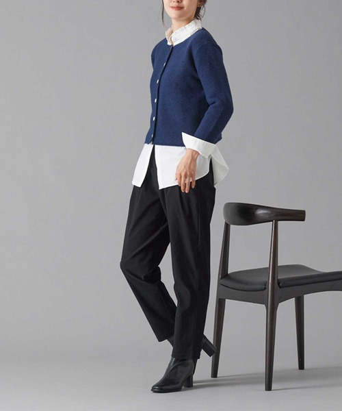 Tuche(トゥシェ)の「Tuche/トゥシェ テーパードパンツ レーヨン混素材 ストレッチ アンクル丈(その他パンツ・レディース・ブラック/オリーブ/ネイビー/ベージュ・MEDIUM/LARGE/X-LARGE)」の8枚目の写真
