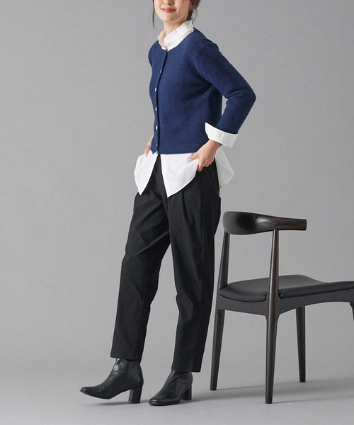Tuche(トゥシェ)の「Tuche/トゥシェ テーパードパンツ レーヨン混素材 ストレッチ アンクル丈(その他パンツ・レディース・ブラック/オリーブ/ネイビー/ベージュ・MEDIUM/LARGE/X-LARGE)」の9枚目の写真