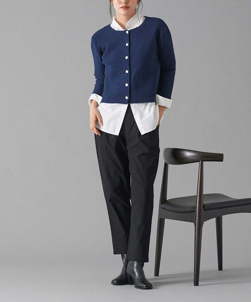 Tuche(トゥシェ)の「Tuche/トゥシェ テーパードパンツ レーヨン混素材 ストレッチ アンクル丈(その他パンツ・レディース・ブラック/オリーブ/ネイビー/ベージュ・MEDIUM/LARGE/X-LARGE)」の10枚目の写真