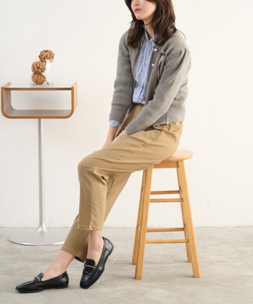Tuche(トゥシェ)の「Tuche/トゥシェ テーパードパンツ レーヨン混素材 ストレッチ アンクル丈(その他パンツ・レディース・ブラック/オリーブ/ネイビー/ベージュ・MEDIUM/LARGE/X-LARGE)」の11枚目の写真