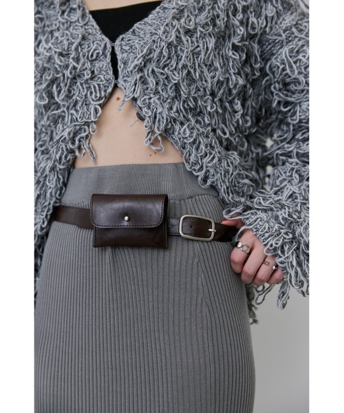 un/neu(アンノイ)の「ウエストベルトポーチ(ボディバッグ/ウエストポーチ・レディース・ホワイト/ダークブラウン/ブラック・FREE)」の1枚目の写真