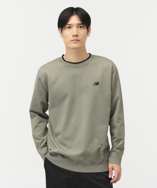 S ☆新品☆ ニューバランス タイプライターロゴ クルーネックニット　グレー セール】【New Balance×アルペン限定モデル】ニューバランス New