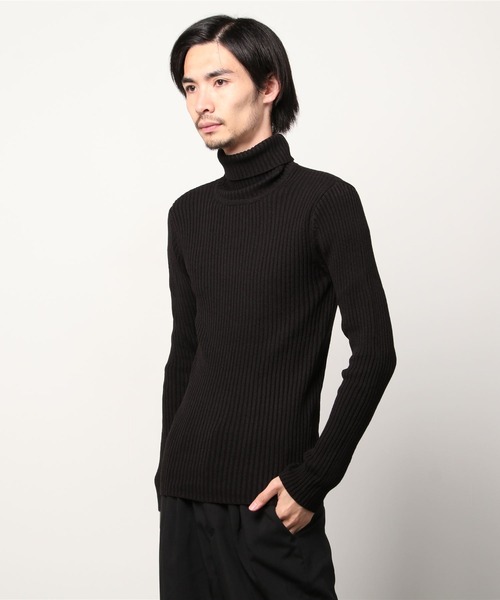 ARCADE（アーケード）の「二重臼風 リブ編み ハイネック タートルネックニット（ニット/セーター・メンズ・オフホワイト/ワインレッド/ブラック/グレー/チャコールグレー・M/L/LL）」の11枚目の写真