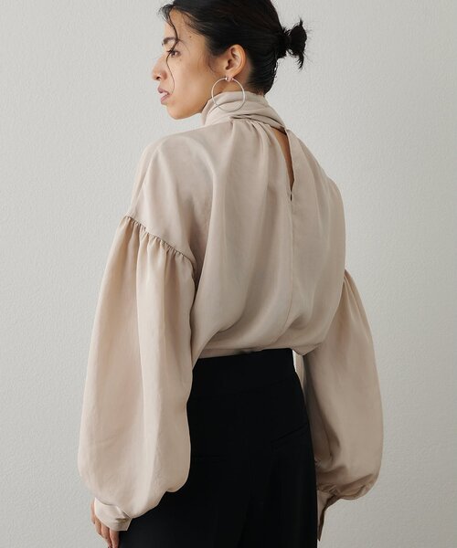 Whim Gazette シルキーボウタイブラウス今季美品 シルキーボウタイ