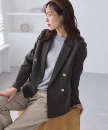 ROPE' PICNIC(ロペピクニック)のレディハンサムシリーズ ウールライク金ボタンジャケット(総裏地)/セットアップ対応(テーラードジャケット)