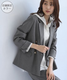テーラードジャケット（グレー/灰色系・ダブル）ファッション通販