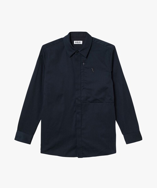 AIGLE（エーグル）の「吸水速乾 ロングスリーブシャツ（シャツ/ブラウス・メンズ・ブラック/グレー・M/L）」の14枚目の写真