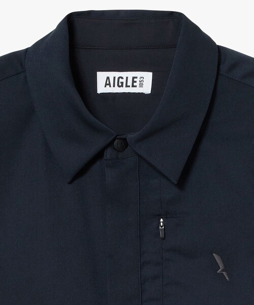 AIGLE（エーグル）の「吸水速乾 ロングスリーブシャツ（シャツ/ブラウス・メンズ・ブラック/グレー・M/L）」の16枚目の写真