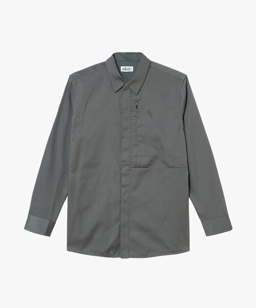 AIGLE（エーグル）の「吸水速乾 ロングスリーブシャツ（シャツ/ブラウス・メンズ・ブラック/グレー・M/L）」の21枚目の写真