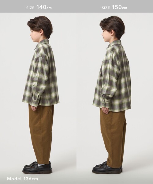 green label relaxing（グリーンレーベルリラクシング）の「オンブレチェック シャツ / キッズ  100cm-160cm（シャツ/ブラウス・キッズ・イエロー/ケリーグリーン・110cm/100cm/120cm/130cm/140cm/150cm/160cm）」の17枚目の写真