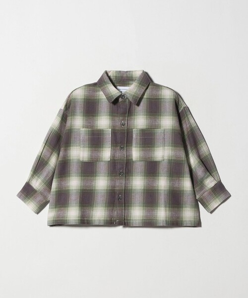 green label relaxing（グリーンレーベルリラクシング）の「オンブレチェック シャツ / キッズ  100cm-160cm（シャツ/ブラウス・キッズ・イエロー/ケリーグリーン・110cm/100cm/120cm/130cm/140cm/150cm/160cm）」の15枚目の写真