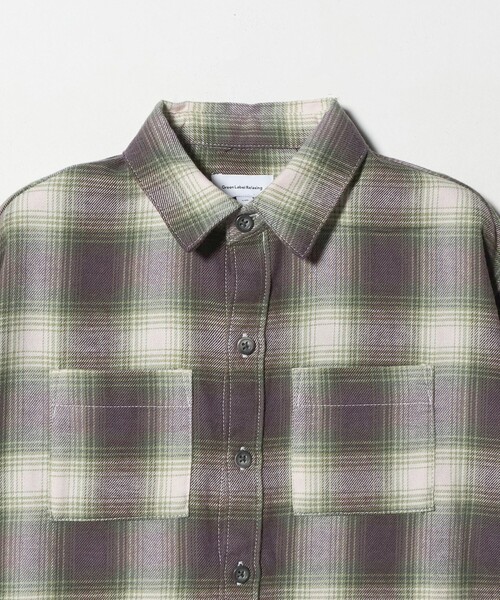 green label relaxing（グリーンレーベルリラクシング）の「オンブレチェック シャツ / キッズ  100cm-160cm（シャツ/ブラウス・キッズ・イエロー/ケリーグリーン・110cm/100cm/120cm/130cm/140cm/150cm/160cm）」の13枚目の写真