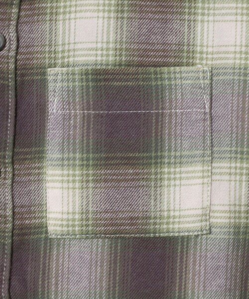green label relaxing（グリーンレーベルリラクシング）の「オンブレチェック シャツ / キッズ  100cm-160cm（シャツ/ブラウス・キッズ・イエロー/ケリーグリーン・110cm/100cm/120cm/130cm/140cm/150cm/160cm）」の10枚目の写真