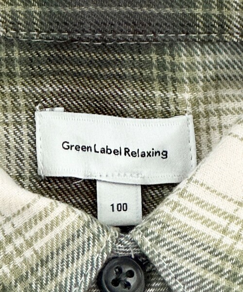 green label relaxing（グリーンレーベルリラクシング）の「オンブレチェック シャツ / キッズ  100cm-160cm（シャツ/ブラウス・キッズ・イエロー/ケリーグリーン・110cm/100cm/120cm/130cm/140cm/150cm/160cm）」の4枚目の写真