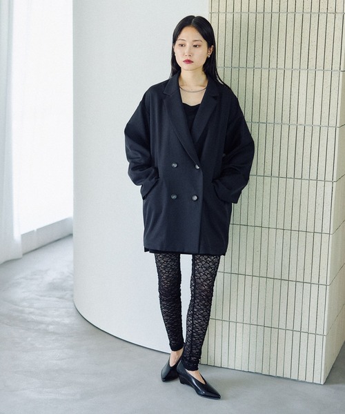 LEPSIM（レプシィム）の「Ｗブレストミドルジャケット　579075（テーラードジャケット・レディース・チャコールグレー/ブラック/ブラウン・FREE）」の6枚目の写真