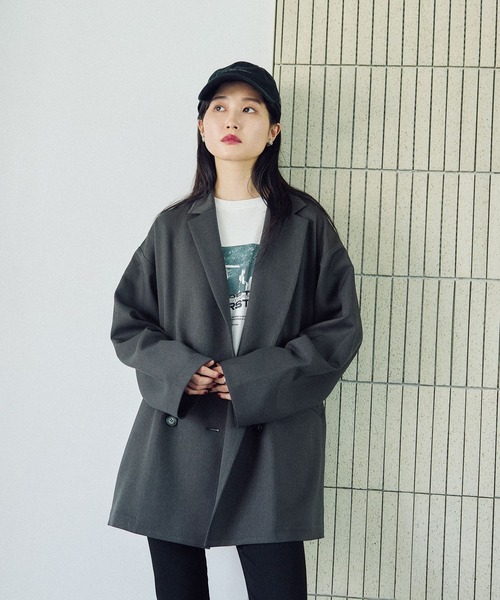 セール】Wブレストミドルジャケット 579075（テーラードジャケット