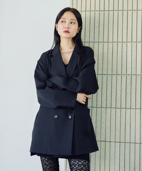 セール】Wブレストミドルジャケット 579075（テーラードジャケット