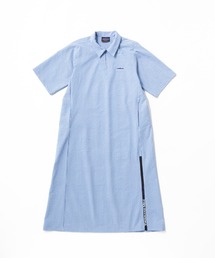 [L's]SHORT SLEEVE SKIPPER OP SEERSUCKER STRIPE/ショートスリーブスキッパーワンピース シアサッカーストライプ