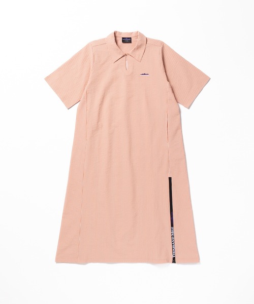 THOUSAND MILE（サウザンドマイル）の「[L's]SHORT SLEEVE SKIPPER OP SEERSUCKER STRIPE/ショートスリーブスキッパーワンピース シアサッカーストライプ（ワンピース・レディース・オレンジ系その他/ブルー系その他/グリーン系その他・FREE）」の3枚目の写真