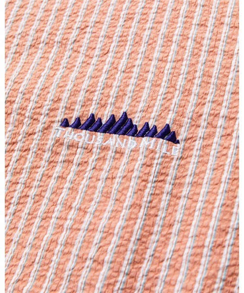 THOUSAND MILE（サウザンドマイル）の「[L's]SHORT SLEEVE SKIPPER OP SEERSUCKER STRIPE/ショートスリーブスキッパーワンピース シアサッカーストライプ（ワンピース・レディース・オレンジ系その他/ブルー系その他/グリーン系その他・FREE）」の5枚目の写真